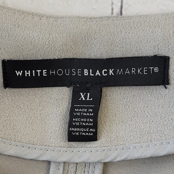 White House Black Market Ultra Suede Moto Jacket in Mercury gray size XL - Picture 12 of 15